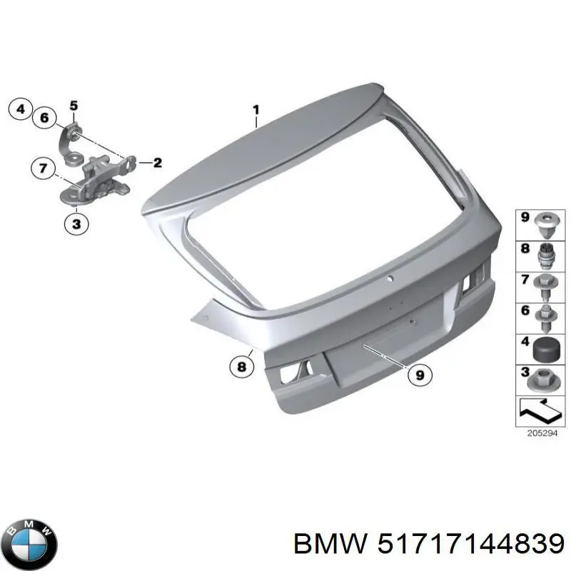 Ущільнювач двері передньої лівої (на двері) BMW 51717144839 ціна, від 41.07 USD