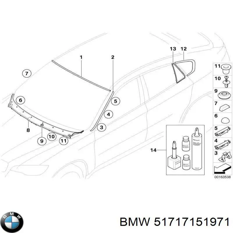 Жабо BMW 51717151971 ціна, від 40.53 USD