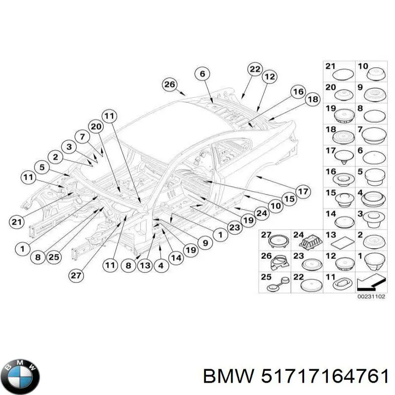 Купити 51717164761 BMW Подушка домкрата нижня, піддомкратники