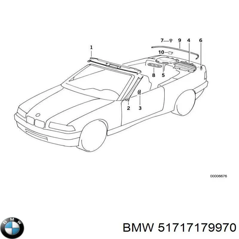 51717179970 BMW ущільнювач кришки багажника