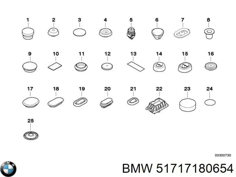 Молдинг заднього скла 51717180654 BMW