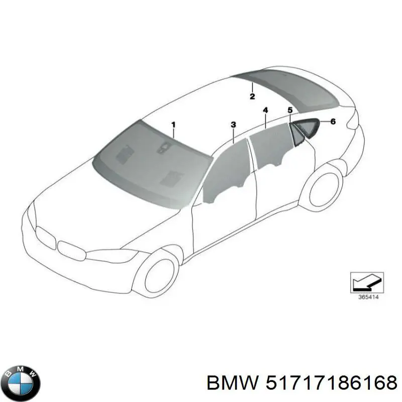 Купити 51717186168 BMW Вікно вітрове