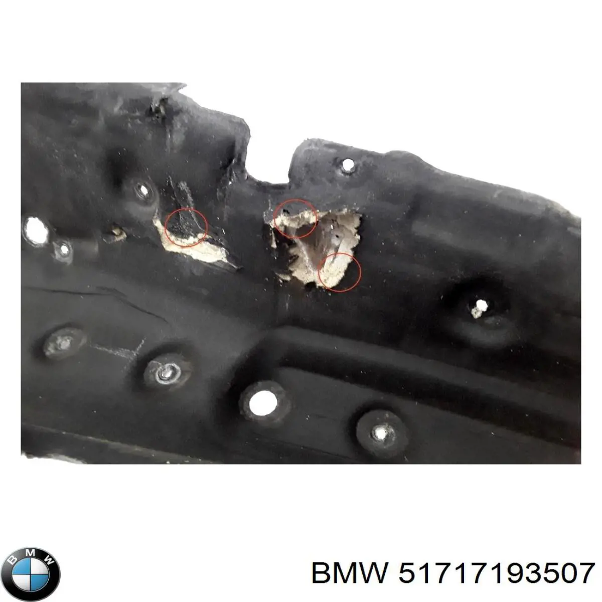 Купити 51717193507 BMW Підкрилок переднього крила, лівий задній