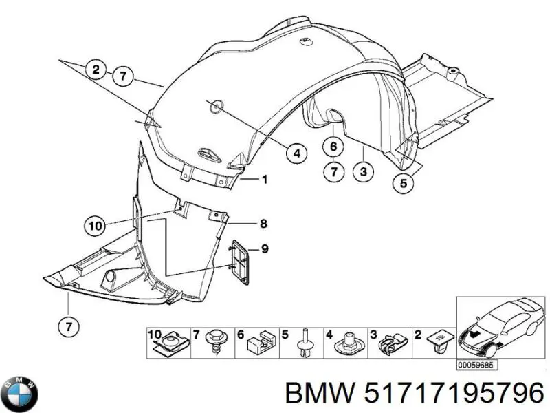 Купити 51717195796 BMW 