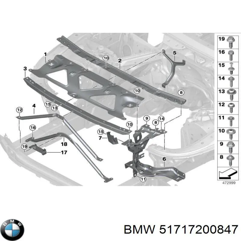 Захист моторного відсіку BMW 51717200847 ціна, від 309.90 USD