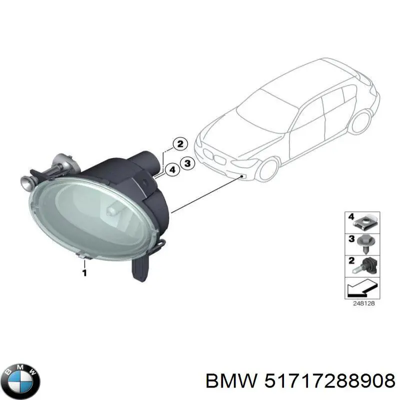 Купити 51717288908 BMW Підкрилок переднього крила, правий задній