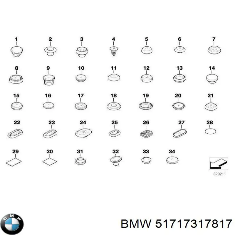 Купити 51717317817 BMW 
