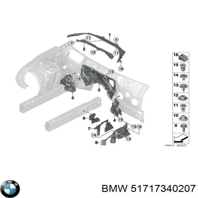 Купити 51717340207 BMW 