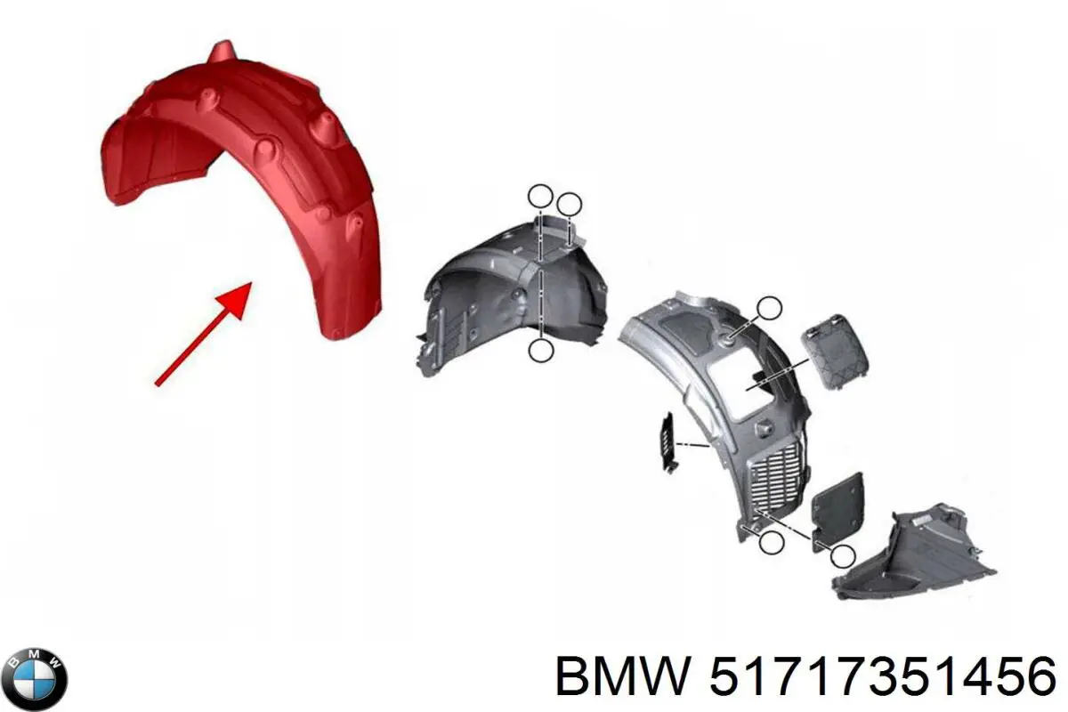 Підкрилок заднього крила, правий Autotechteile 7075142 ціна, від 43.69 USD