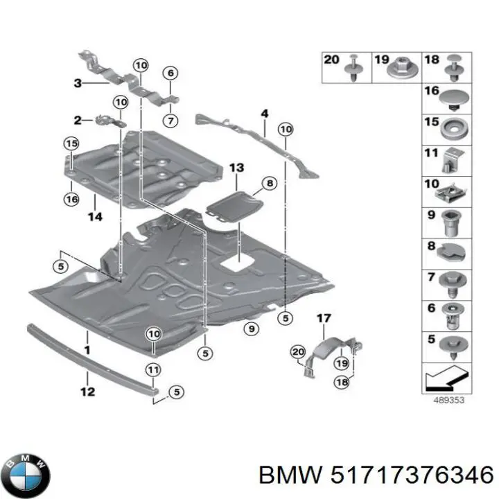 Купити 51717376346 BMW 