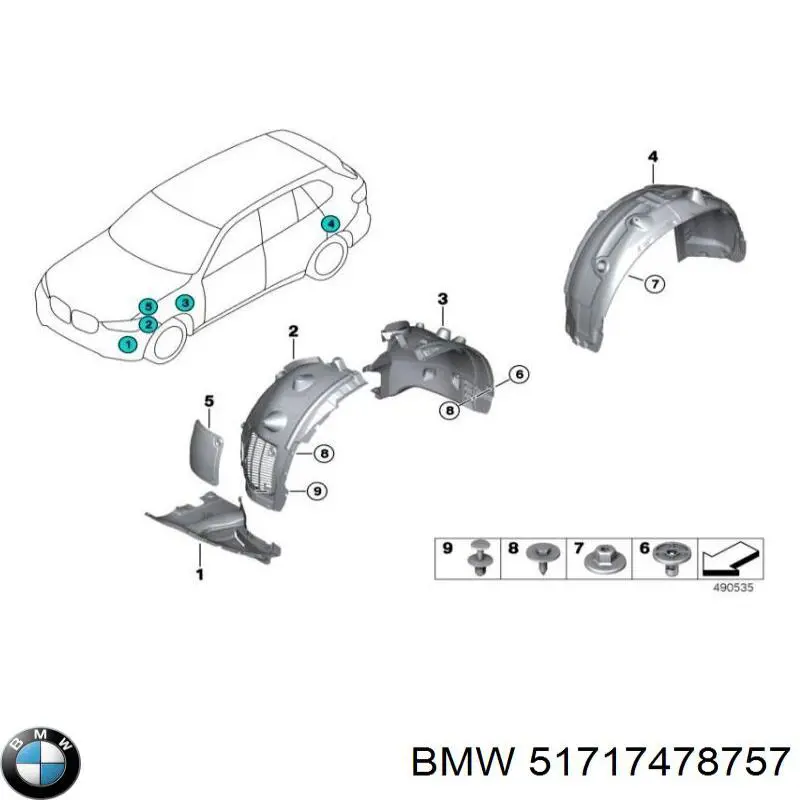 Підкрилок заднього крила, лівий Autotechteile 7145180 ціна, від 76.01 USD