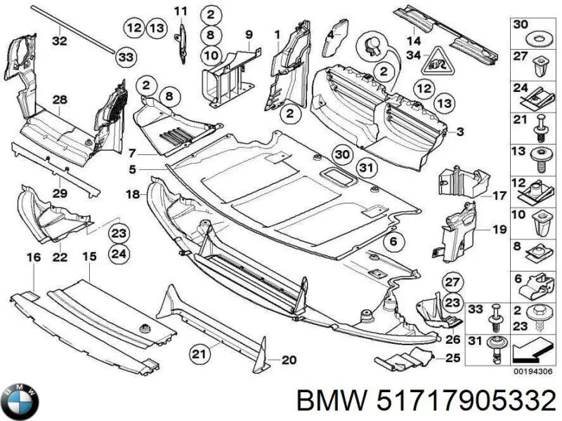 51717905332 BMW Обвіс бампера