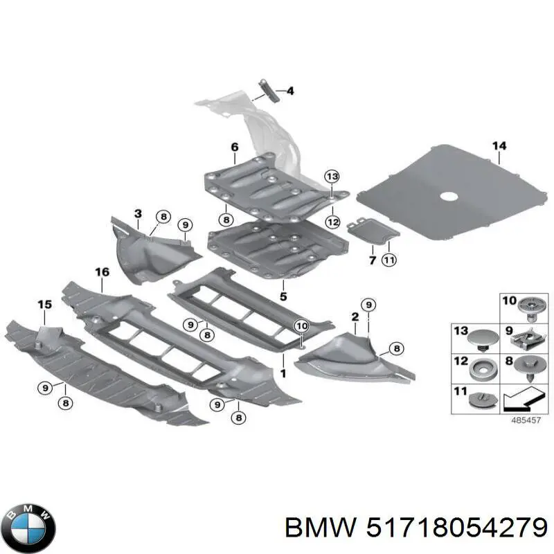 Купити 51718054279 BMW Підкрилок переднього крила, лівий передній