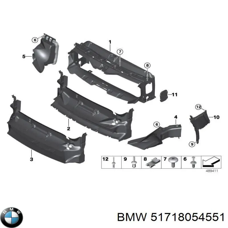 Захист двигуна, лівий 51718054551 BMW