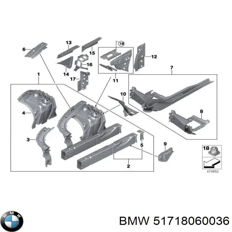  BMW 51718060036 ціна, від 53.30 USD