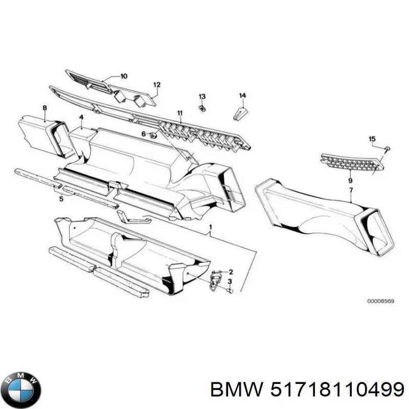 Ущільнювач задніх 3/5-й двері 51718110499 BMW