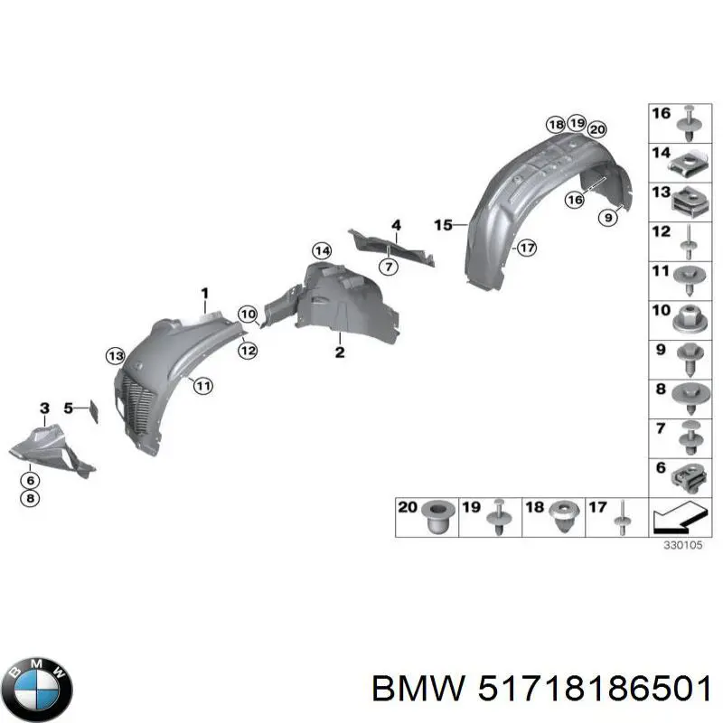 51718186501 BMW Автомобільне скло
