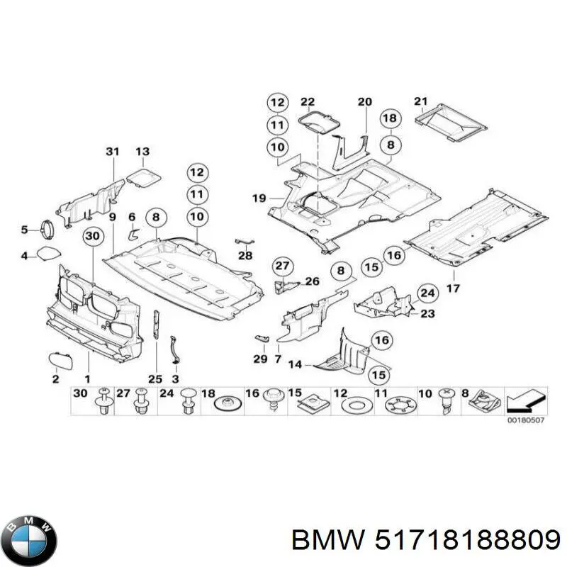 Кожух підлоги (кришки люків підлоги) на BMW 5 (E39)