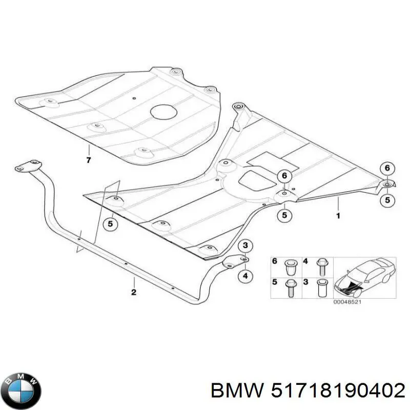 Захист піддона двигуна на BMW 7 (E38)