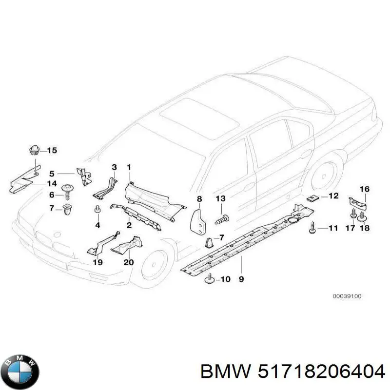  BMW 51718206404 ціна, від 316.73 USD