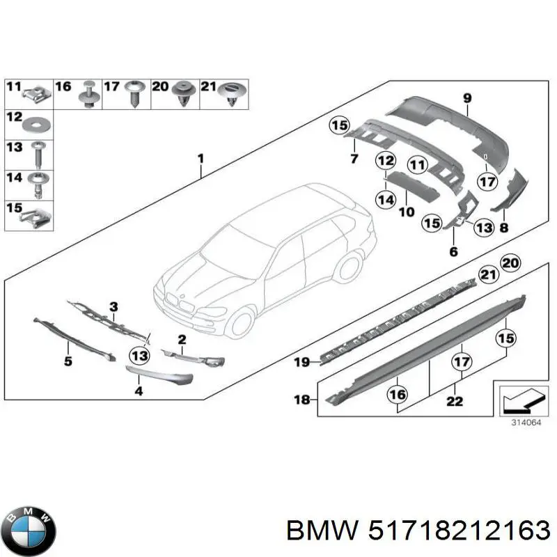  BMW 51718212163 ціна, від 1.51 USD