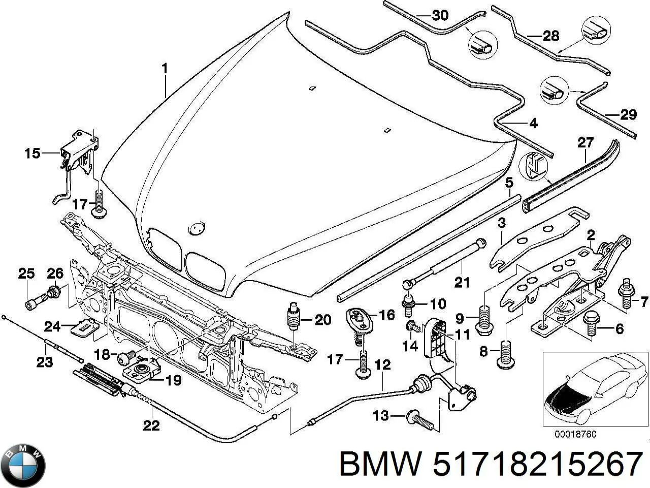 Купити 51718215267 BMW 