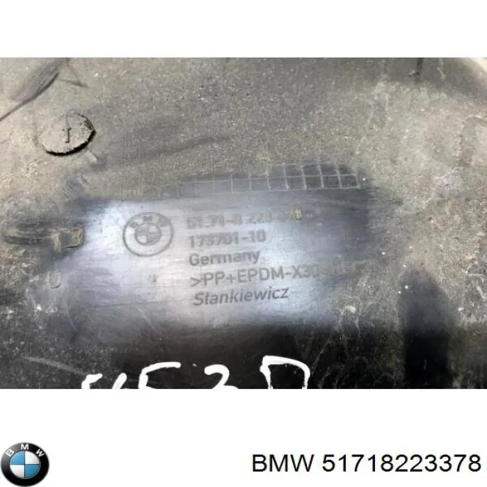 Підкрилок заднього крила, правий BMW 51718223378 ціна, від 8.87 USD