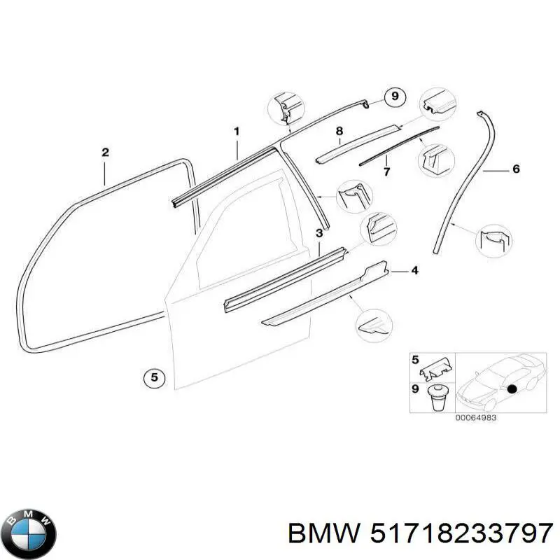  BMW 51718233797 ціна, від 191.62 USD