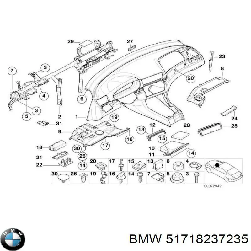 Купити 51718237235 BMW 