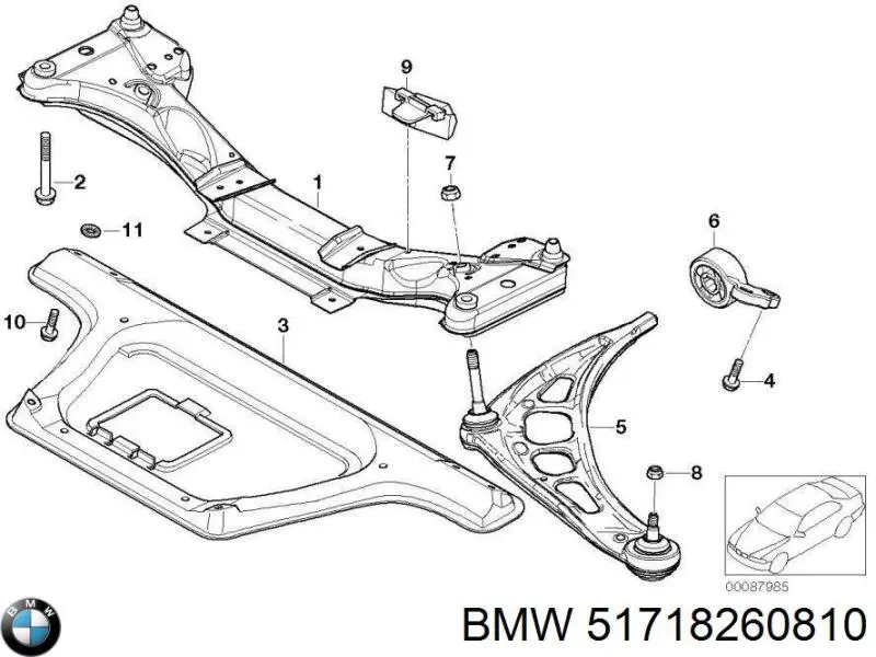 Захист моторного відсіку BMW 51718260810 ціна, від 25.33 USD