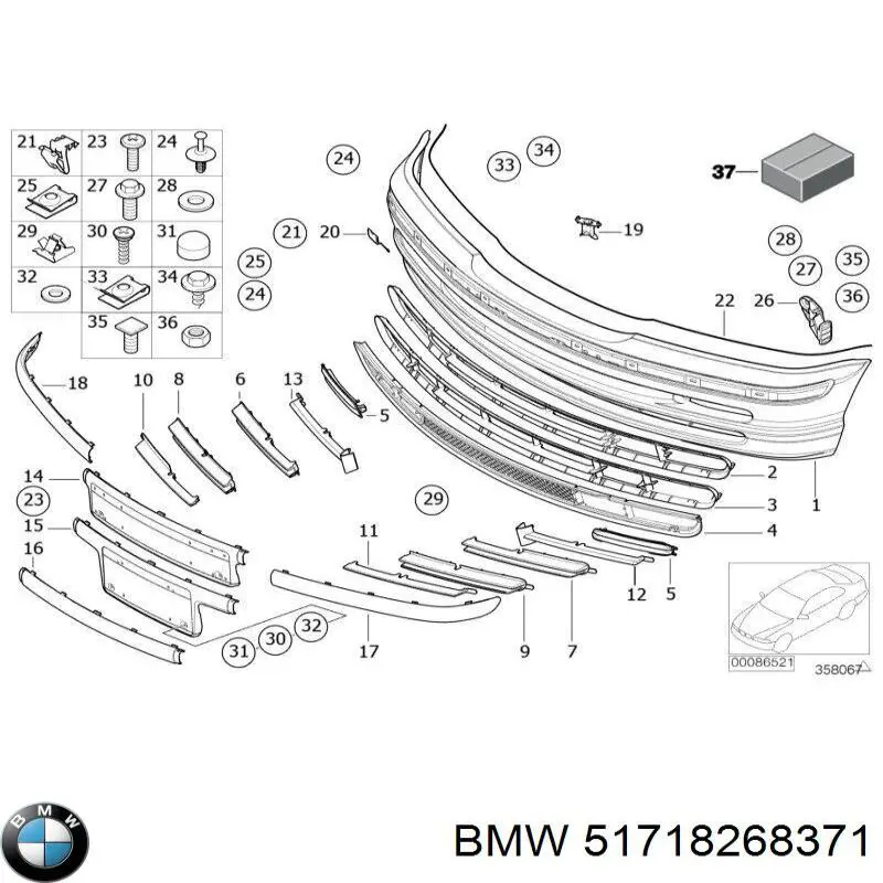 51718268371 BMW повітропровід радіатора