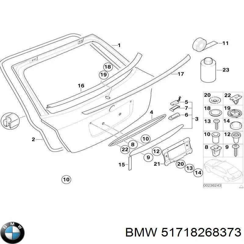 Підкрилок переднього крила, лівий 51718268373 BMW