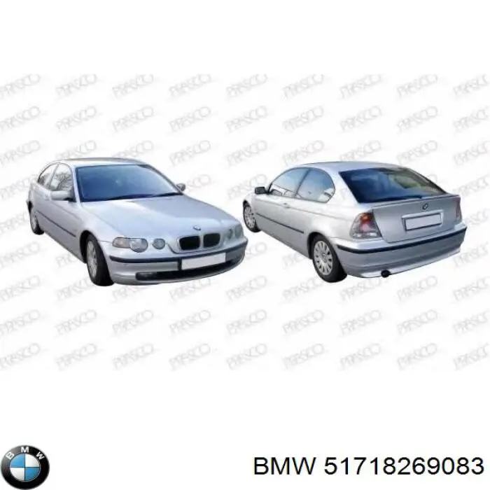Підкрилок переднього крила, лівий задній BMW 51718269083 ціна, від 12.43 USD