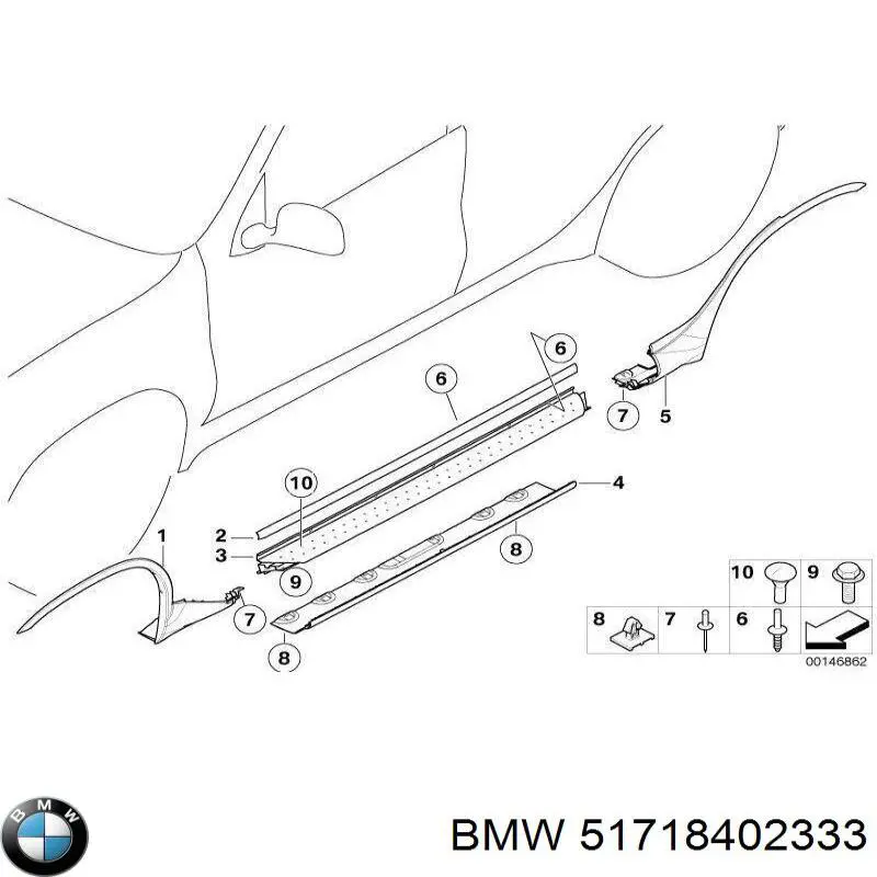 8402333 BMW Розширювач передньої арки колеса, лівий