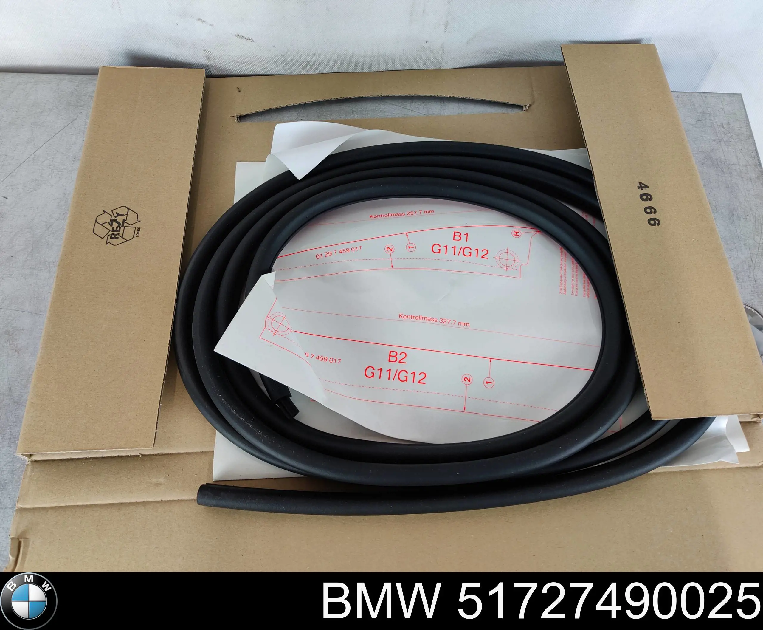 Прокладка дверей передніх, лівих і правих BMW 51727490025 ціна, від 203.43 USD