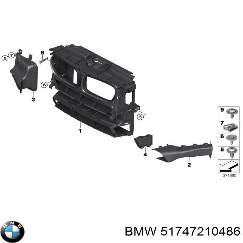 Повітропровід гальмівного диска, правий 51747210486 BMW