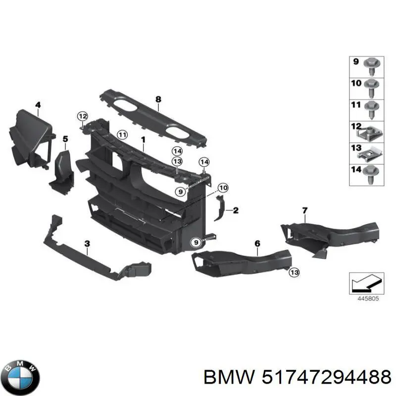 51747294488 BMW Повітропровід гальмівного диска, правий