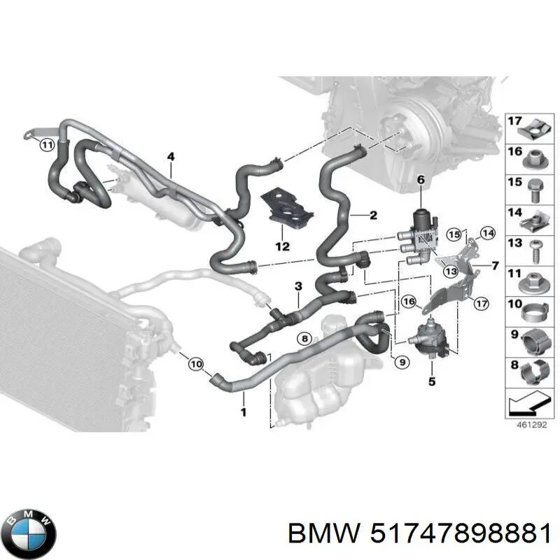 51747898881 BMW Повітропровід гальмівного диска, лівий