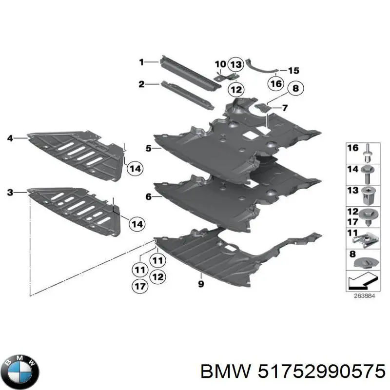 51752990575 BMW захист двигуна, піддона (моторного відсіку)