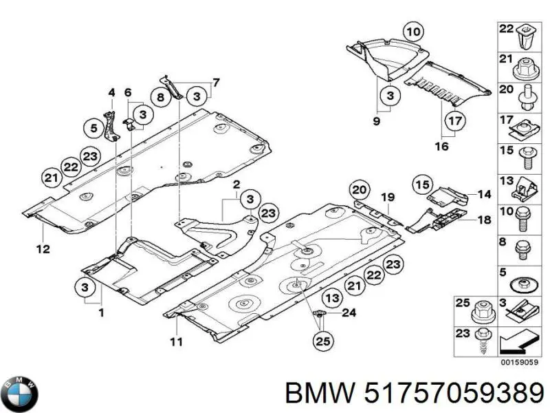 51757059389 BMW Захист днища, лівий