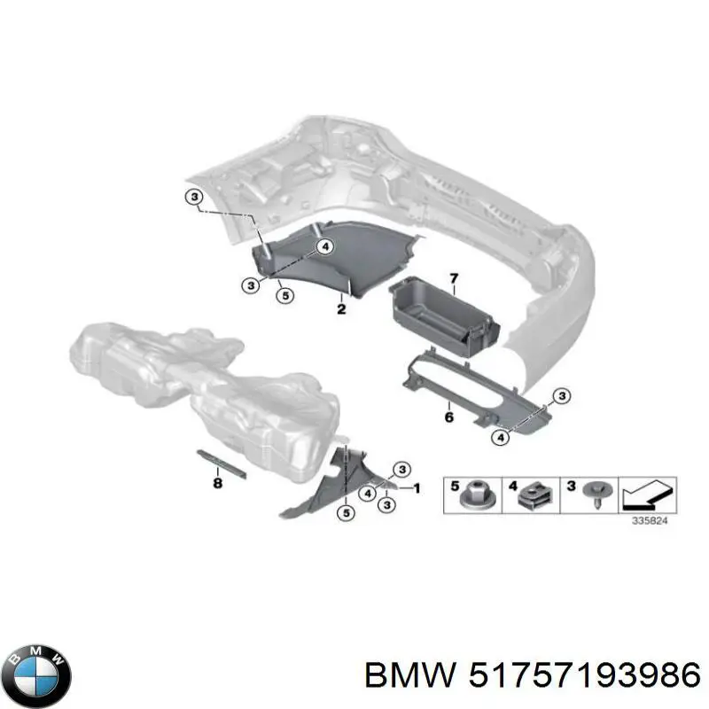 51757193986 BMW Захист заднього бампера