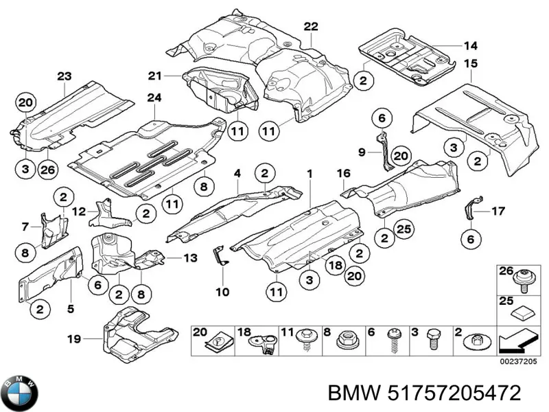  BMW 51757205472 ціна, від 214.36 USD