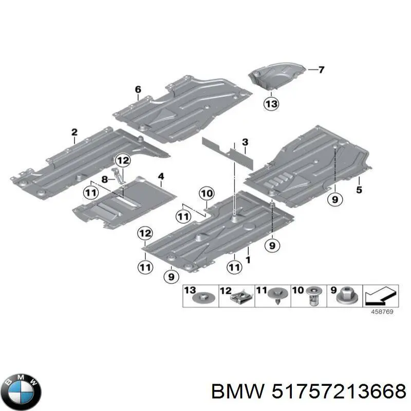7145113 Autotechteile Захист днища, середня частина