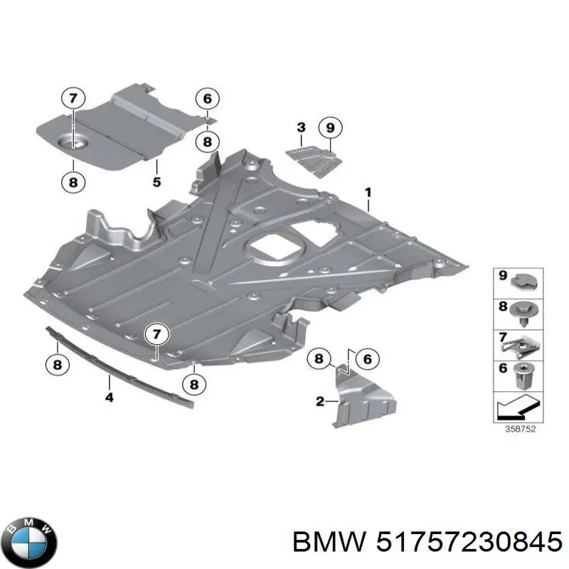  BMW 51757230845 ціна, від 3.07 USD