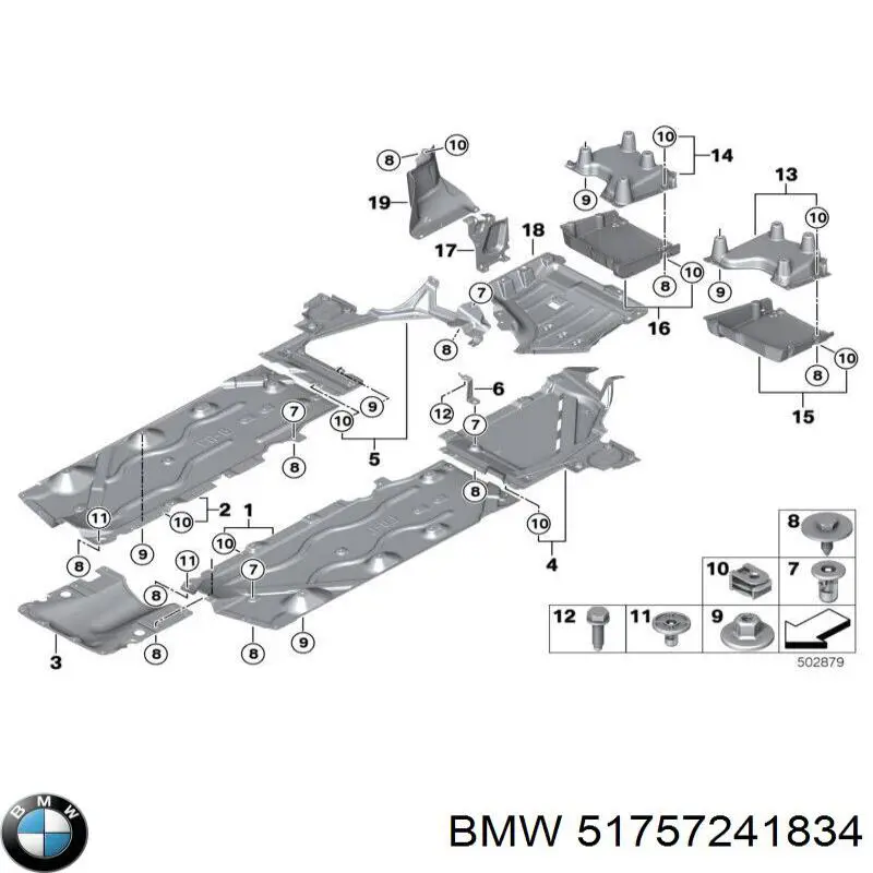 Захист днища, правий на BMW 3 (F30, F80)