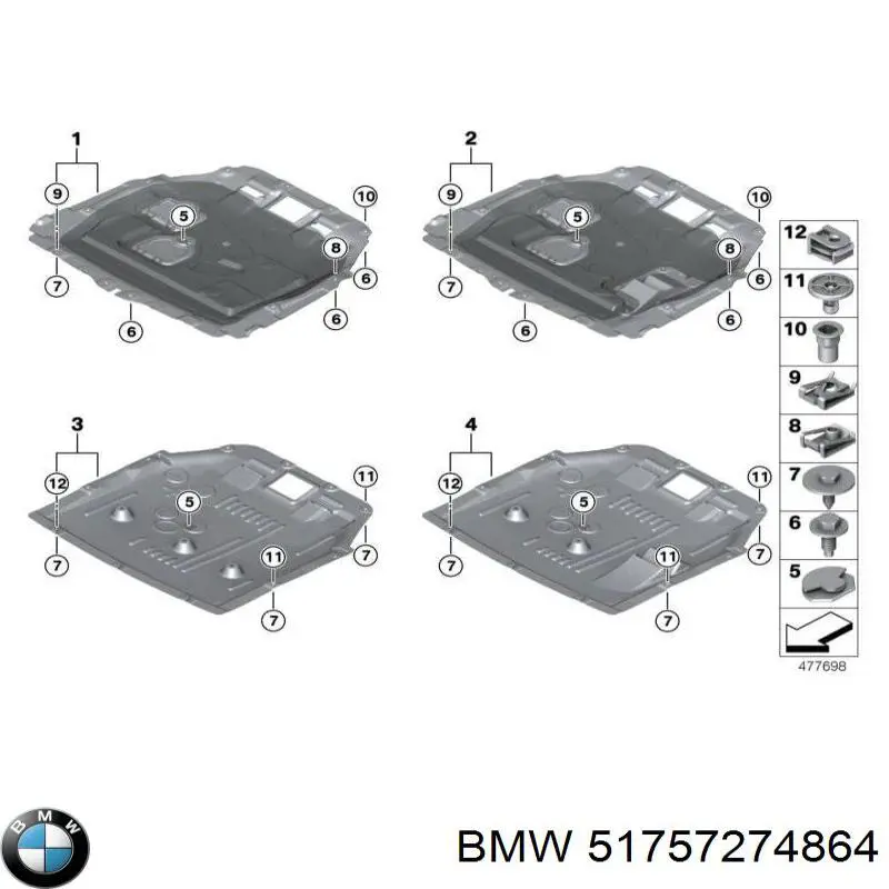 Купити 51757274864 BMW 
