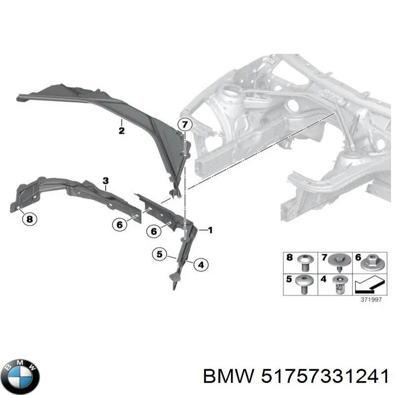  BMW 51757331241 ціна, від 4.23 USD