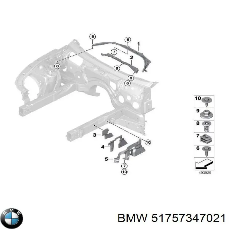 Купити 51757347021 BMW Захисний кожух кермового механізму