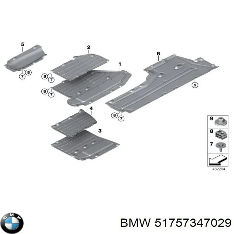 51757347029 BMW Захист днища, лівий
