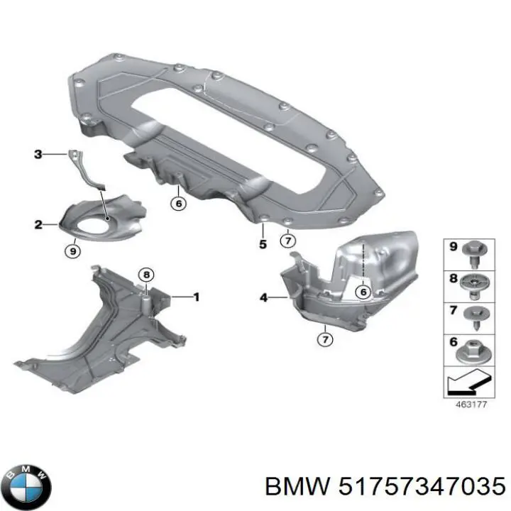 Захист днища, задній на BMW 7 (G11, G12)